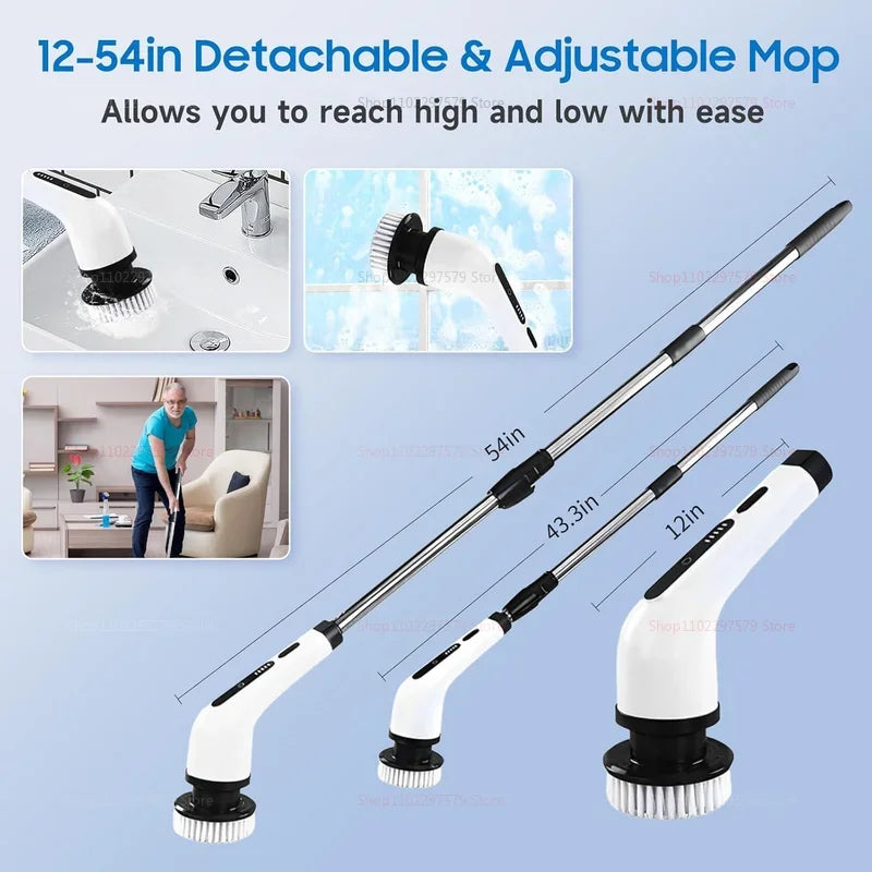 9-in-1 Cordless Spin Scrubber & Extension Wand