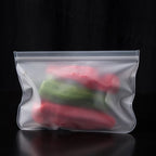 Reusable Silicone Food Storage Bag | Leakproof Stand Up Zip Pouch