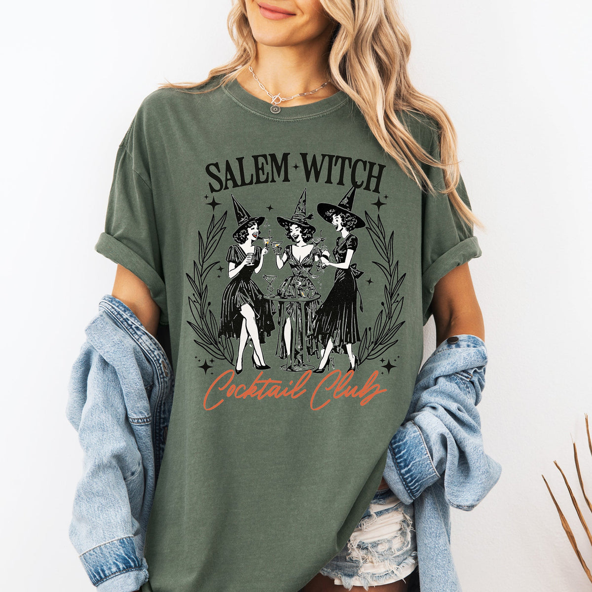 Salem Witch Cocktail Club Comfort Colors Tee
