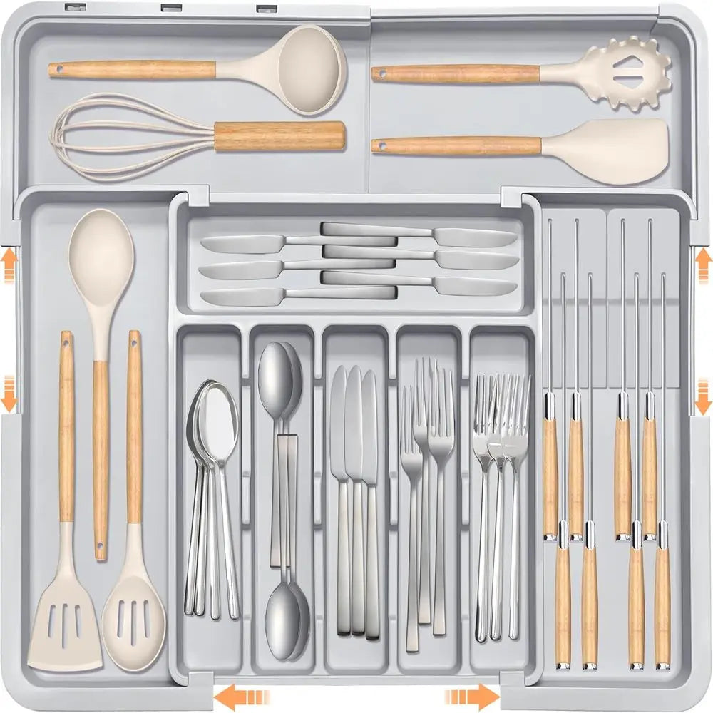Adjustable Kitchen Utensil Organizer, 2 Knife Blocks
