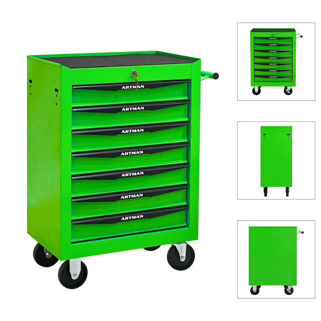 7 Drawer Rolling Tool Box Heavy-Duty Steel