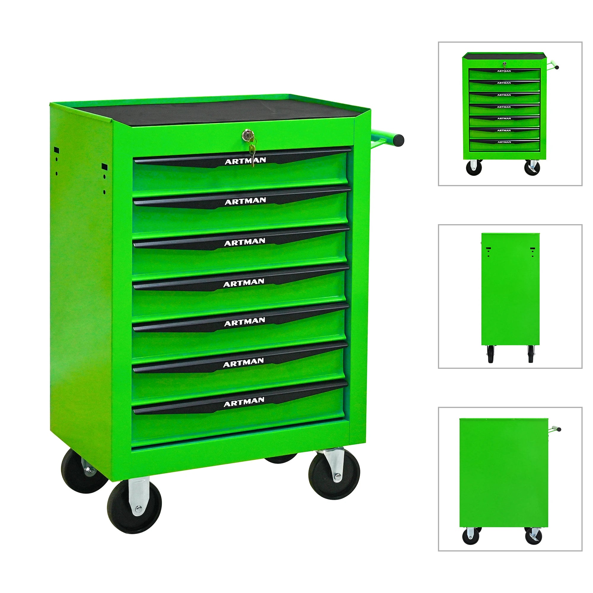 7 Drawer Rolling Tool Box Heavy-Duty Steel