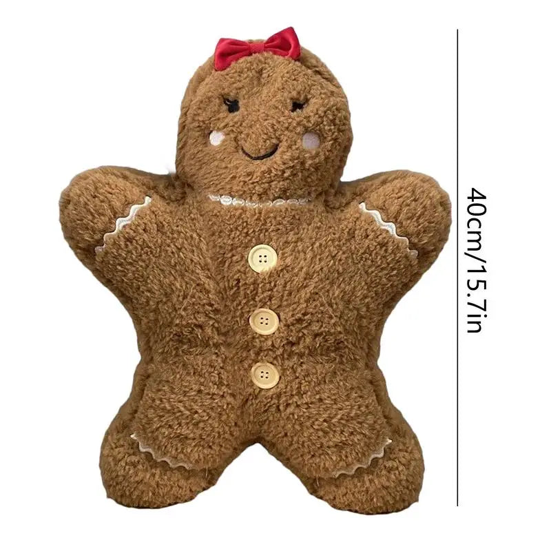 Cute Gingerbread Man Plushie Toy Or Decor/Pillow
