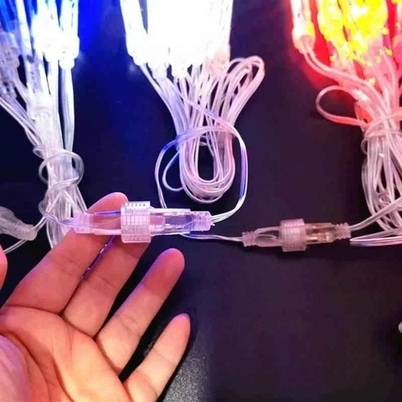 LED Hanging String Lights Meteor Shower