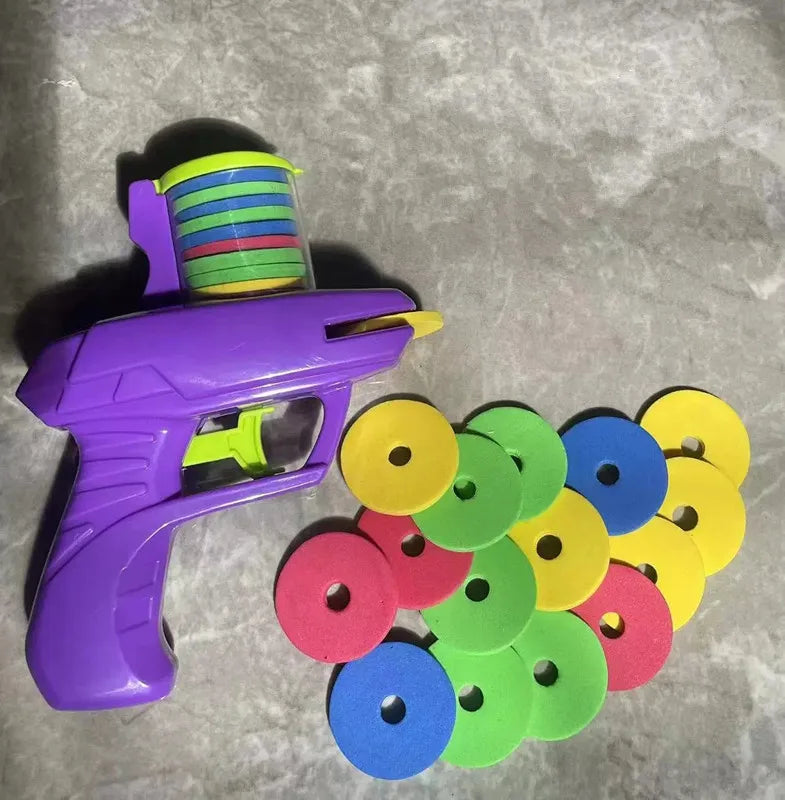 Foam Flying Disc Launcher/Shooter for Outdoor or Indoor Games