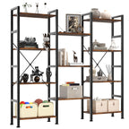 4-Tier Wide Display Bookshelf With Storage, Adjustable