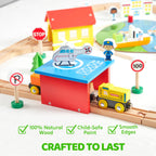 Joyfy 110/60 Pcs Wooden Train Set