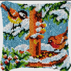 DIY Latch Hook Rug Kits Snowman Santa Claus Hat Embroidery Cushion Pillow Cover