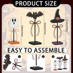 Halloween Wooden Tabletop Decor, 3PC Set