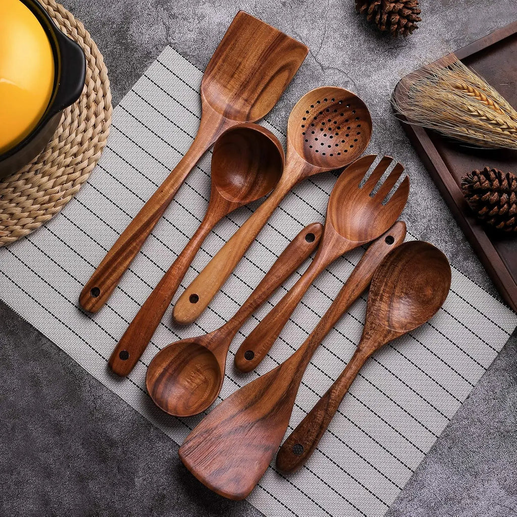 Teak Cooking Utensil Set, 5-Piece