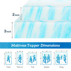 2" Memory Foam/Gel Breathable Cooling Mattress Topper