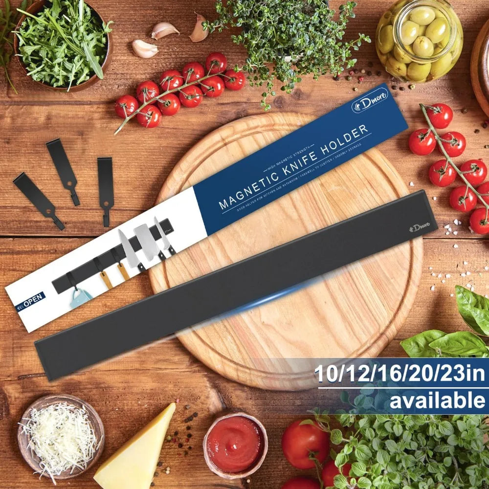 16" Black Knife Magnet Strip For Knives, Utensils