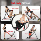 GIKPAL Foldable Ab Machine Ab Workout Equipment for Home Gym,Core & Abdominal Trainer Fitness Equipment Max 440lbs LCD Display