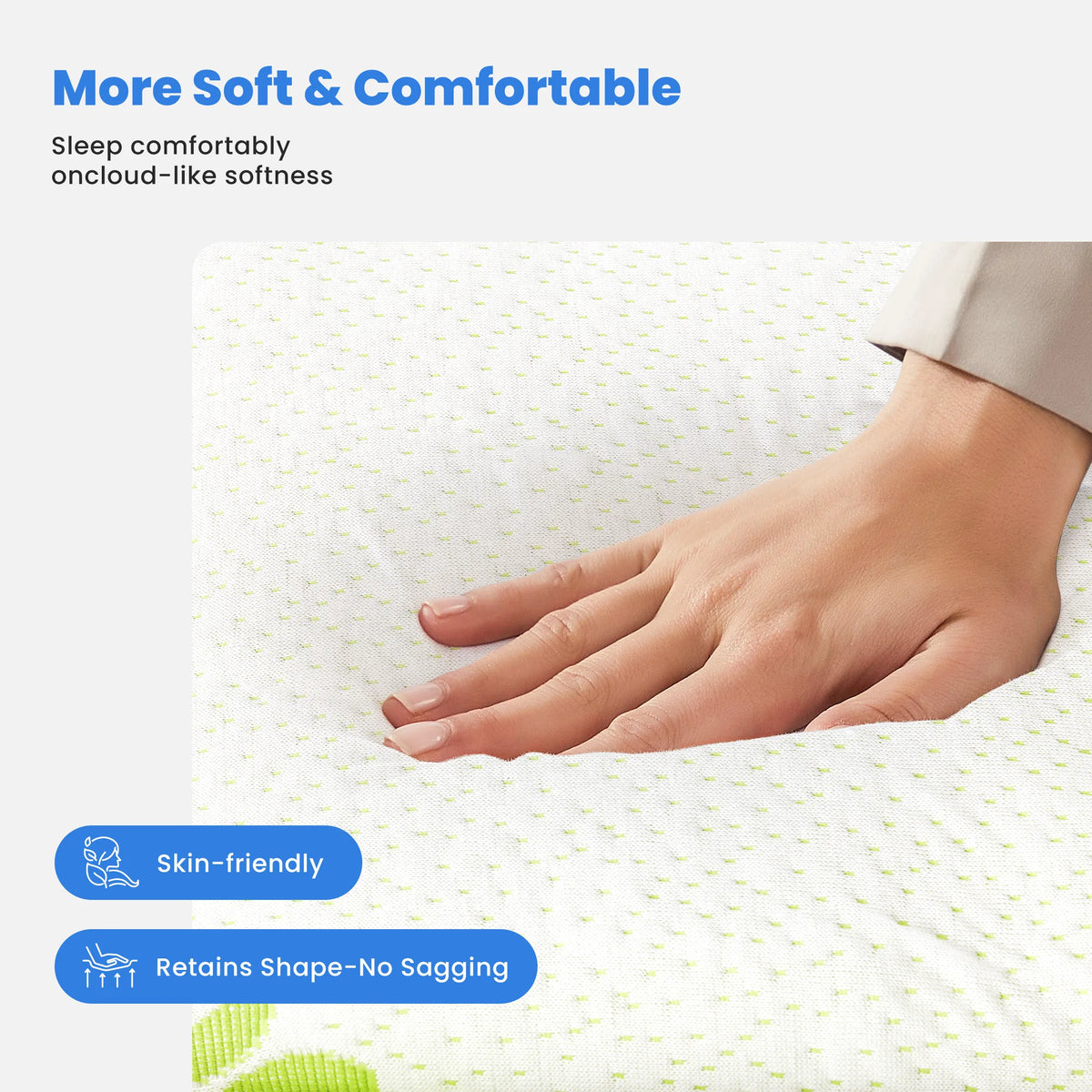 Bamboo Viscose Derived Soft Mattress Topper Breathable Cooling