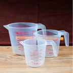 3pcs Plastic Liquid Measuring Cups Set | 250/500/1000ml