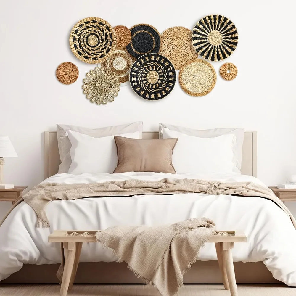11 Pcs Boho Hanging Wall Basket Set
