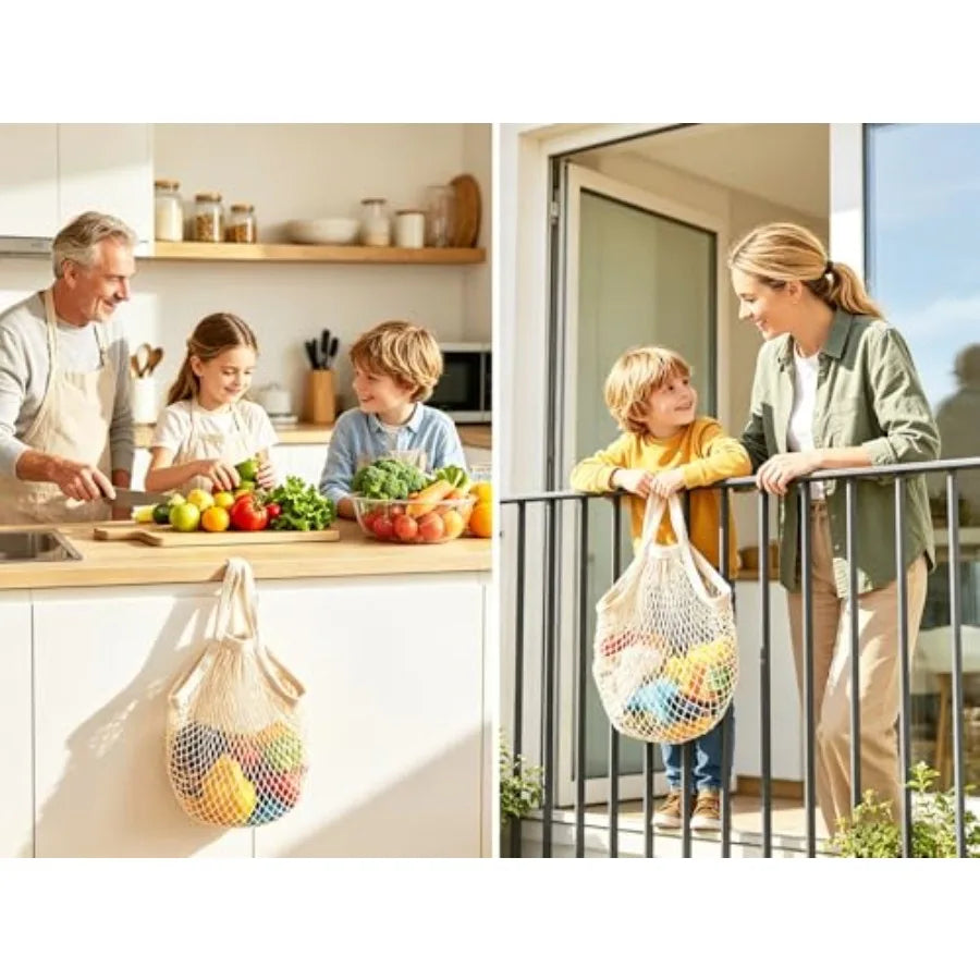 Reusable Cotton Grocery Bags Pack Of 3