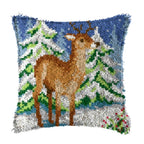 DIY Latch Hook Rug Kits Snowman Santa Claus Hat Embroidery Cushion Pillow Cover