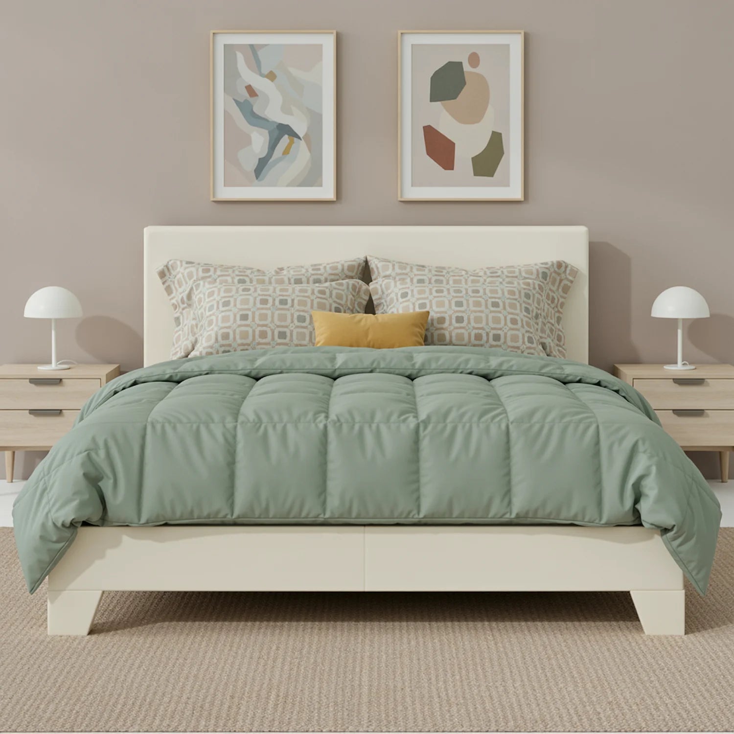 HOOMIC Full/Queen/King Upholstered Platform Bed Frame
