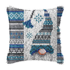 DIY Latch Hook Rug Kits Snowman Santa Claus Hat Embroidery Cushion Pillow Cover