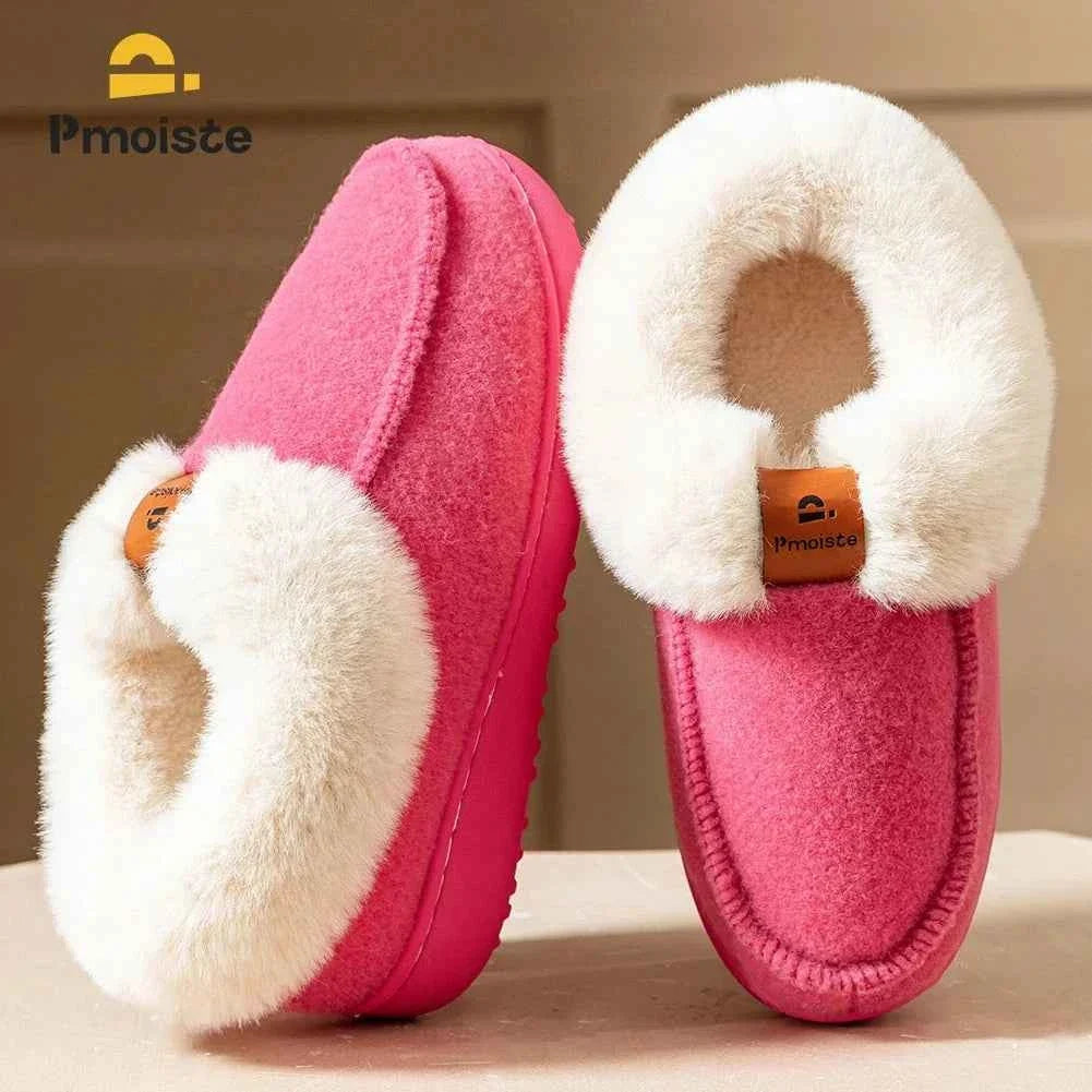 Warm Cozy Platform Wedge Memory Foam Slippers