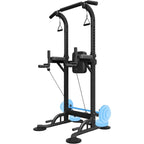Pull Up Dip Station for Home Gym, Power Tower with Backrest, Adjustable Height Pull Up Bar Stand