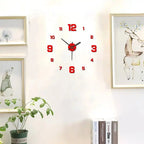 DIY Frameless Wall Clock | Silent Decorative Clock for Living Room