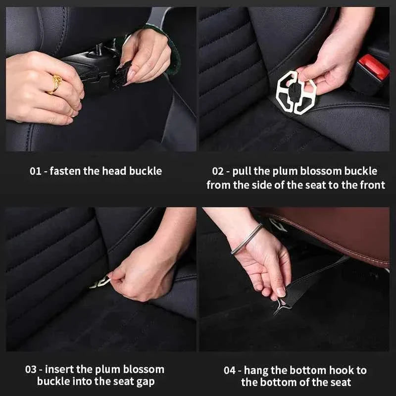 Back Seat Organizer with Foldable Table Tray Tablet Holder Tissue Box