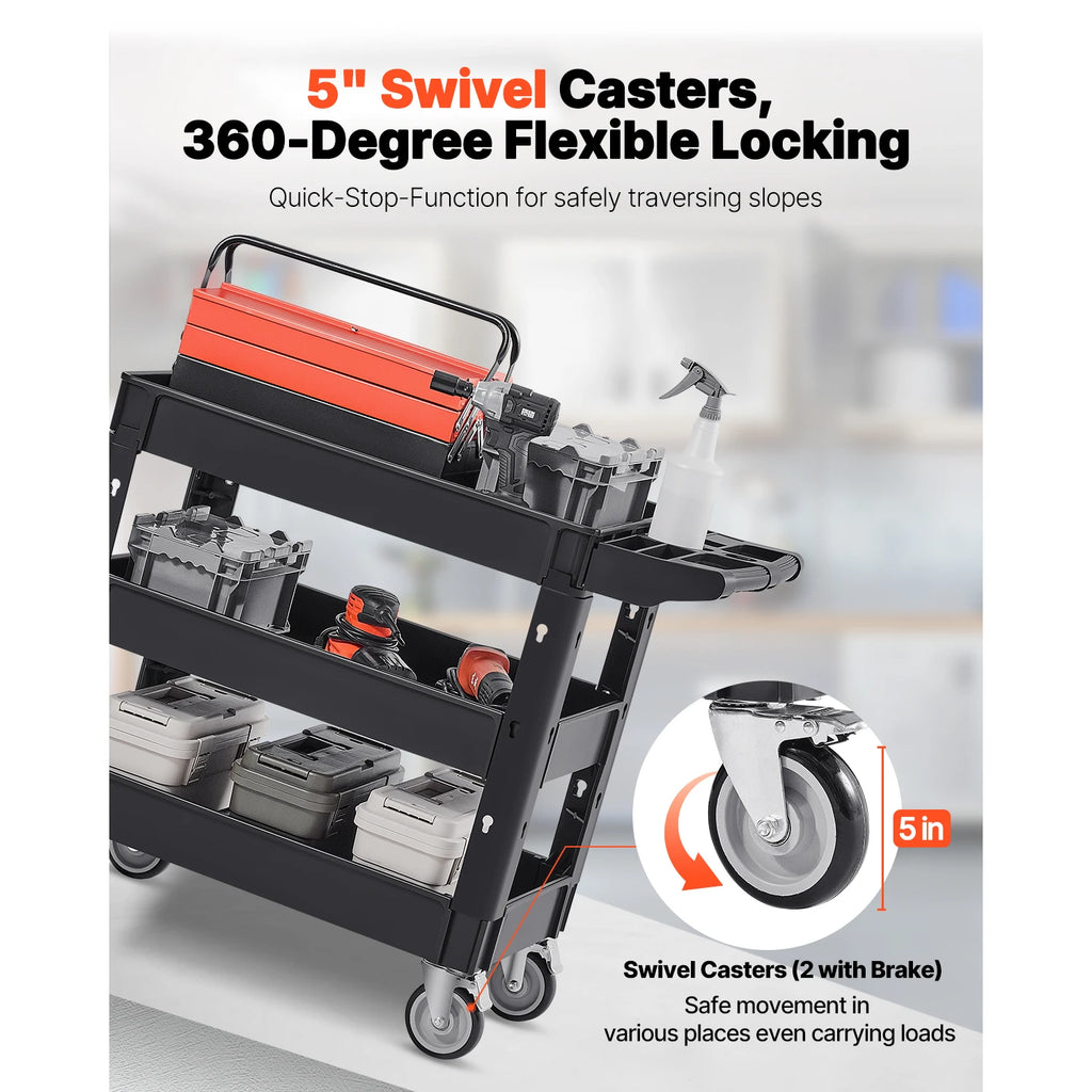 Utility Cart 360° Swivel Wheels 3 Sizes