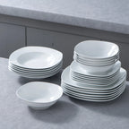 MALACASA Elisa 24-Pc Ceramic Porcelain Tableware