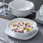 MALACASA Elisa 24-Pc Ceramic Porcelain Tableware