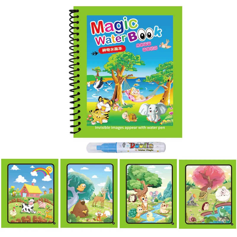 1pc Children's Reusable Water Drawing Book | Mess-Free Magic Coloring Pad