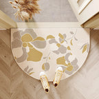 VIKAMA Modern Simple Entry Door Mat Semi-circular Non-slip Dirty Resistant Entryway Foot Mat Kitchen Carpet Home Decoration