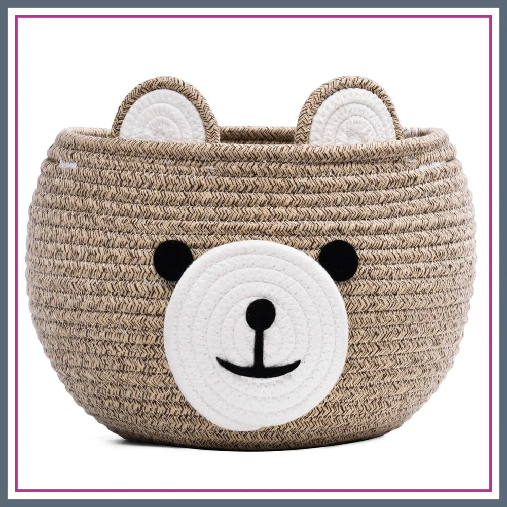 Bear Basket with Handles 10.5"D x 8.5"H
