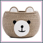 Bear Basket with Handles 10.5"D x 8.5"H