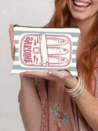 Reusable Tote Bag And Cosmetic Pouch Set