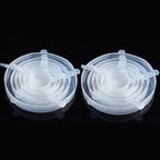 6 Pcs Silicone Stretch Lids for Kitchen Food Covers | Universal Bowl Caps
