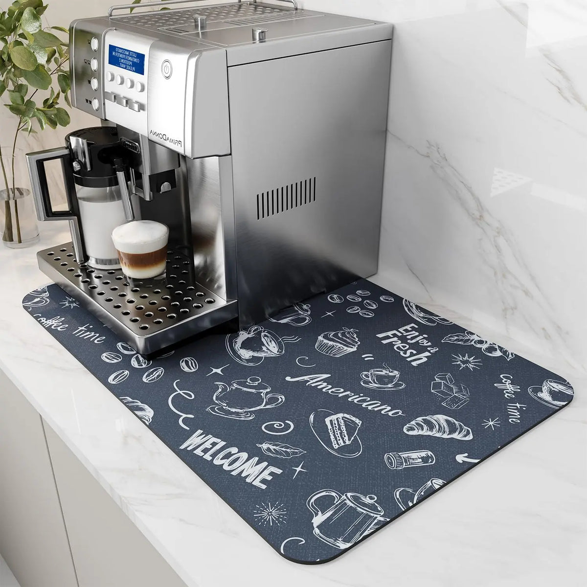 Absorbent Dish Drying & Coffee Station Mat, Various Colors, Sizes