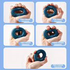 Hand Grip Ring with Silicone Carpal Expander, Strength Training Finger Ring, Increase Muscle Power and Body Building, 20-80LB