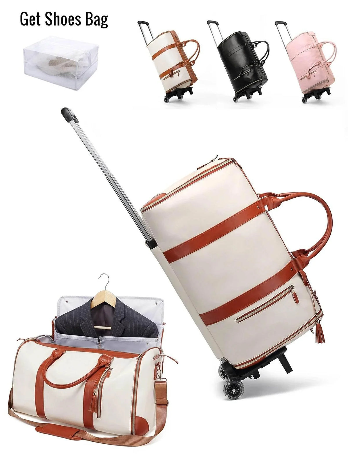 Viral Carry-on Foldable Trolley Bag, Big Space, Easy Travel!