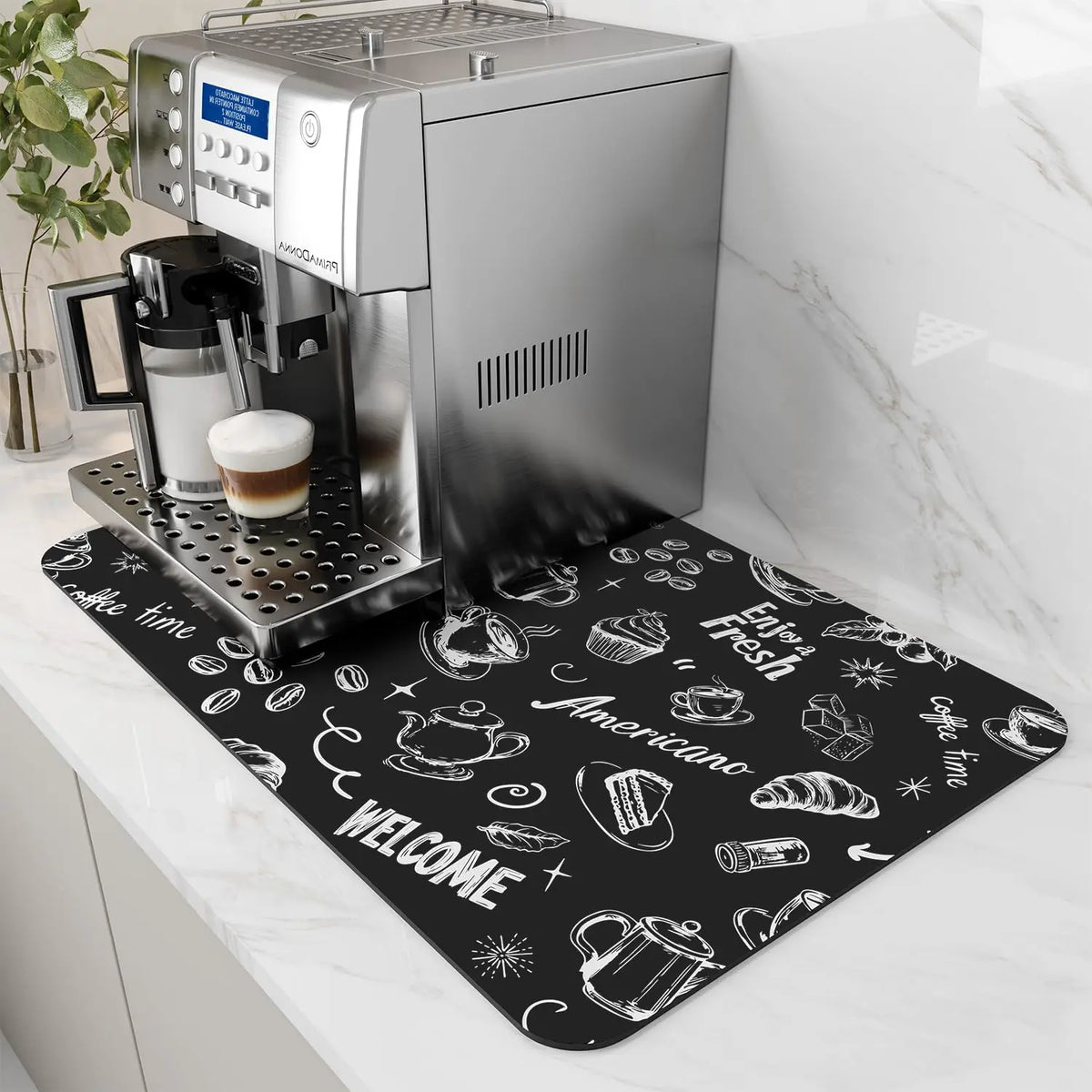 Absorbent Dish Drying & Coffee Station Mat, Various Colors, Sizes