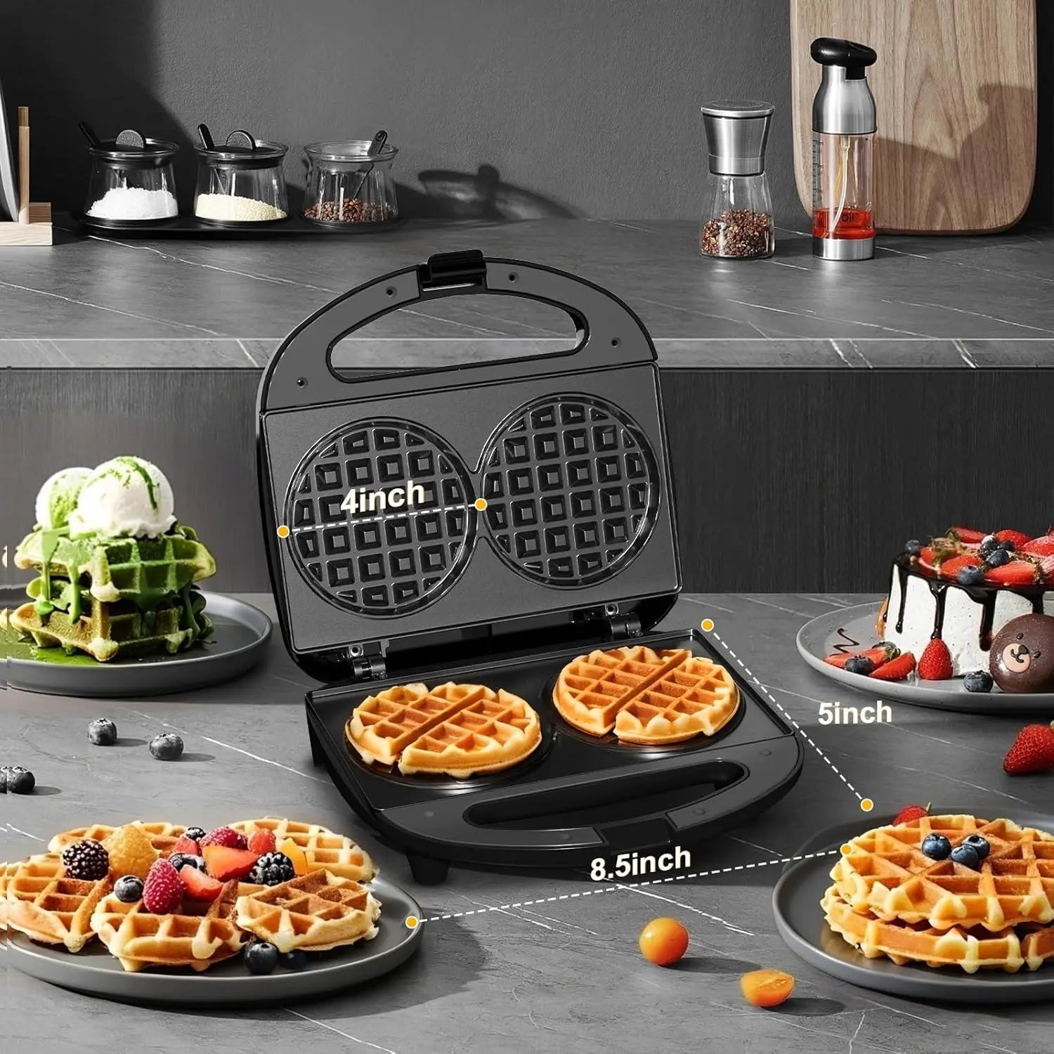 3-in-1 Sandwich Maker, Panini Press, Waffle Maker