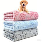 Ultra-Soft Paw Print Dog Blanket | Cozy Machine Washable Pet Bed Pad