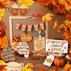 15 Pcs Fall Tiered Tray Decor Set
