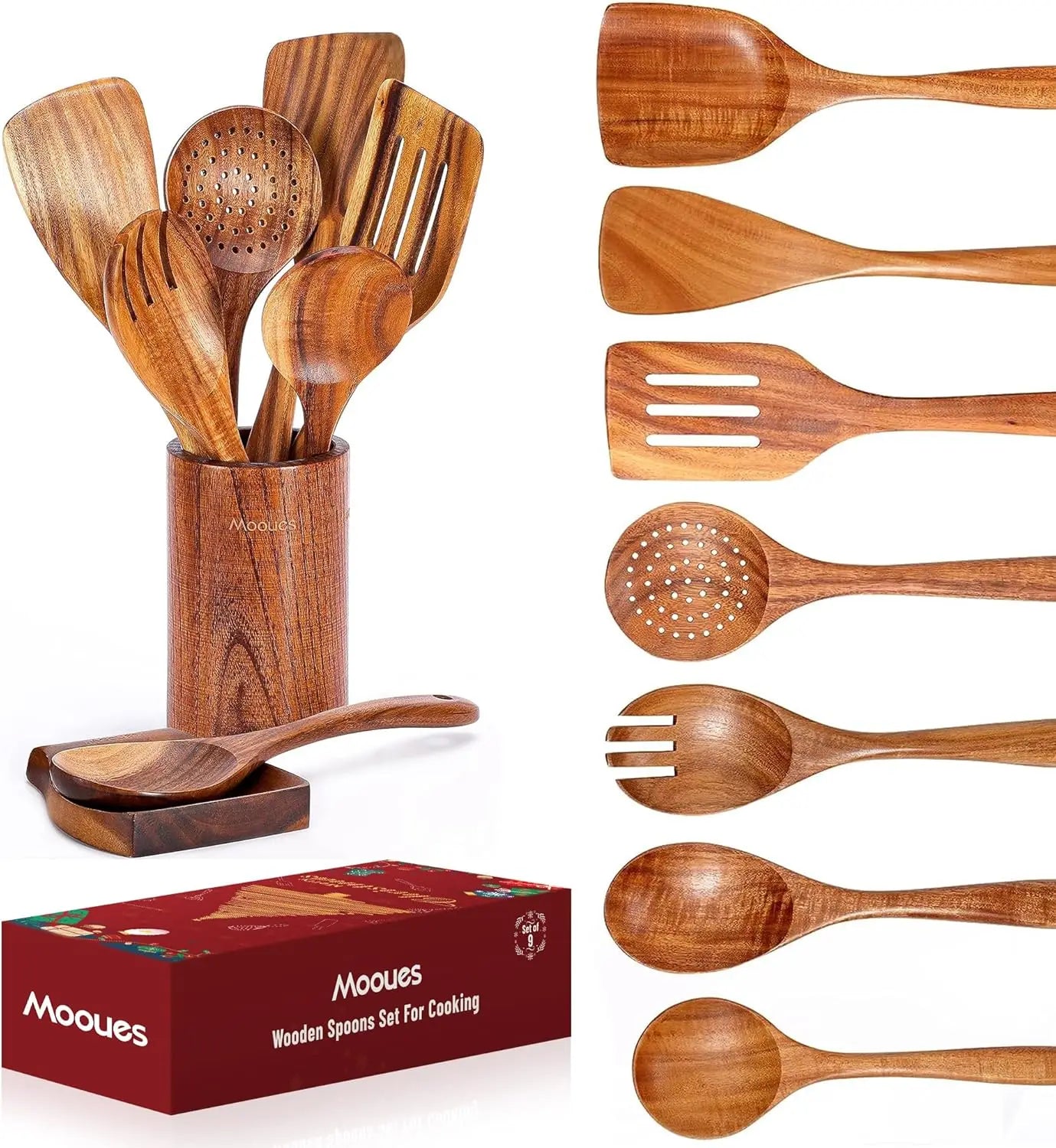 Teak Cooking Utensil Set, 5-Piece