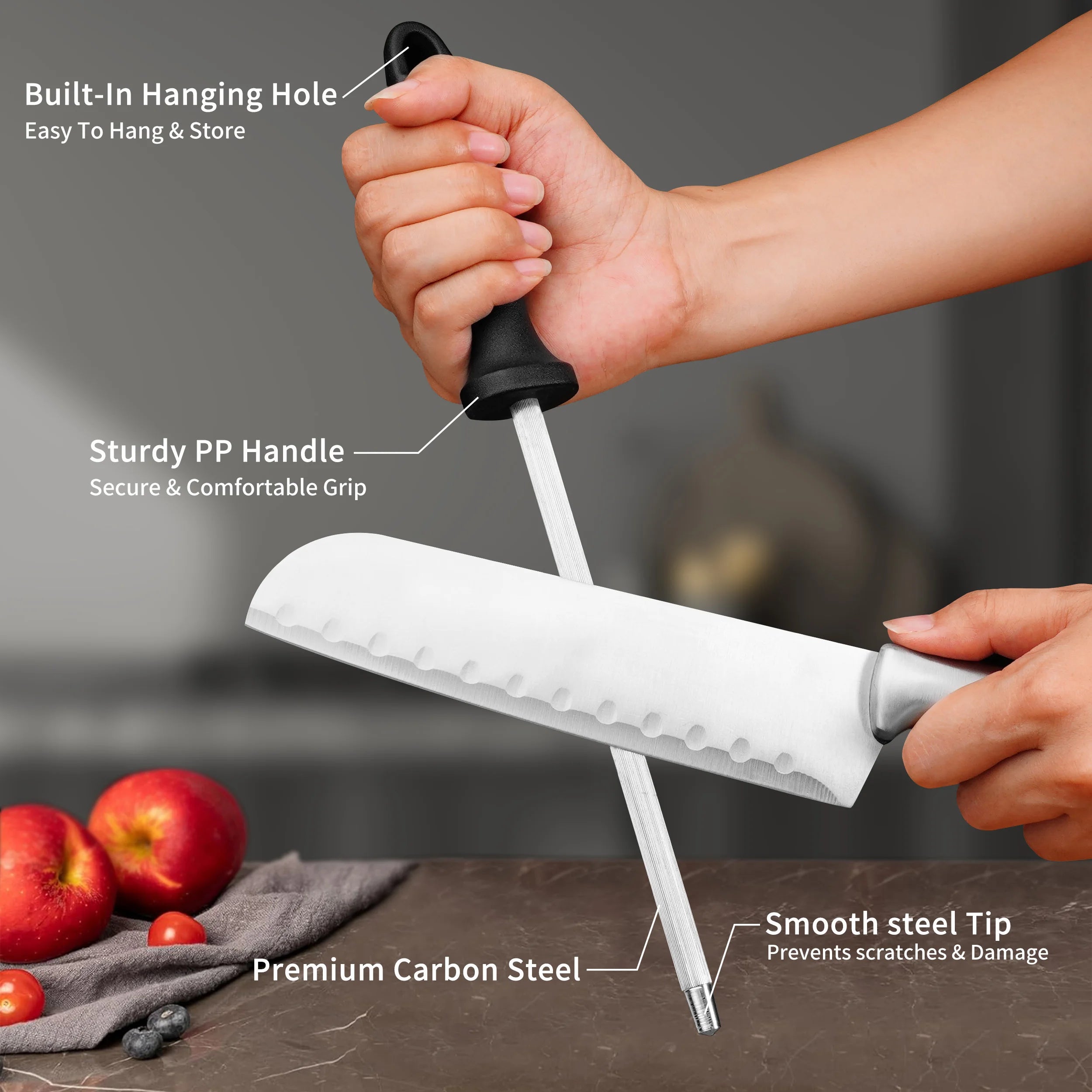 15Pcs Full Stainless Steel Kitchen Knife Set