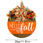 HELLO FALL Front Porch Sign Door Hanger