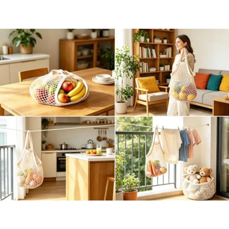 Reusable Cotton Grocery Bags Pack Of 3
