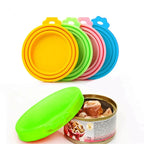 2PCS Reusable Airtight, Silicone Pet Food Can Cover with Spoon | Dog and Cat Food Storage