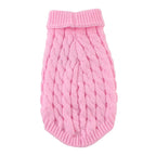 Classic Solid Knit Dog Sweater | Warm Winter Pullover for Small Breeds